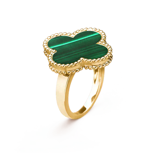 [Royal Top]CLOVER MALACHITE RING