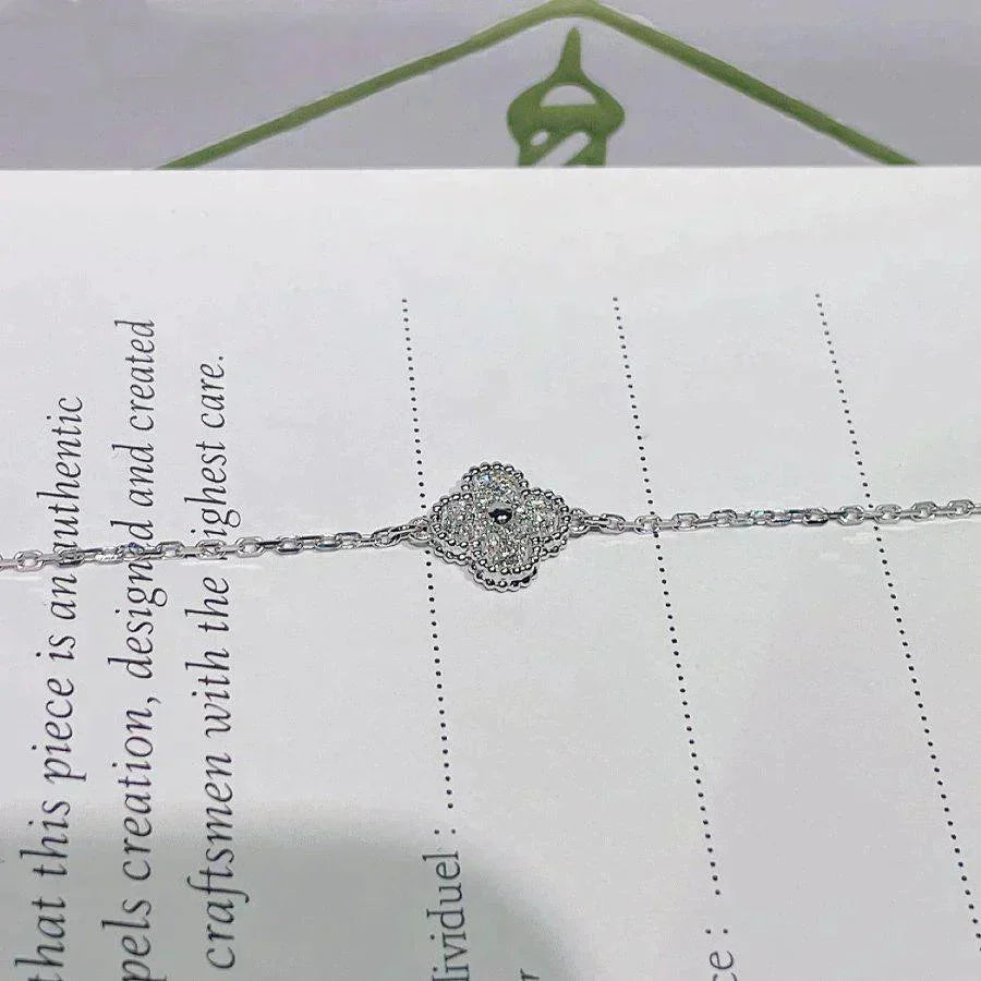 [Royal Top]CLOVER  SINGLE FLOWER BRACELET SILVER