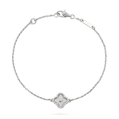 [Royal Top]CLOVER  SINGLE FLOWER BRACELET SILVER