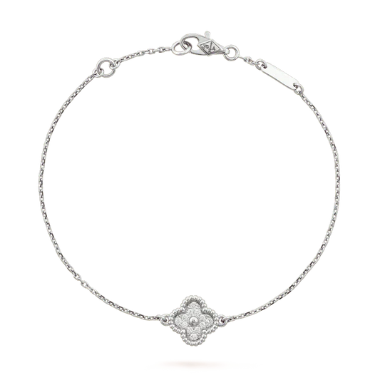 [Royal Top]CLOVER  SINGLE FLOWER BRACELET SILVER