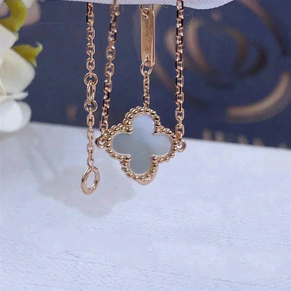 [Royal Top]CLOVER WHITE MOP SINGLE FLOWER BRACELET
