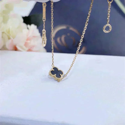 [Royal Top]CLOVER ONYX SINGLE FLOWER BRACELET
