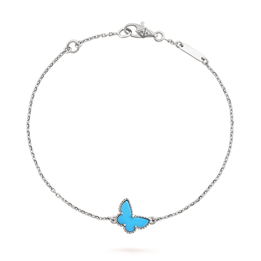 [Royal Top]BUTTERFLY TURQUOISE BUTTERFLY BRACELET SILVER