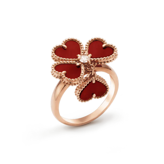 [Royal Top]SWEET CLOVER CARNELIAN RING