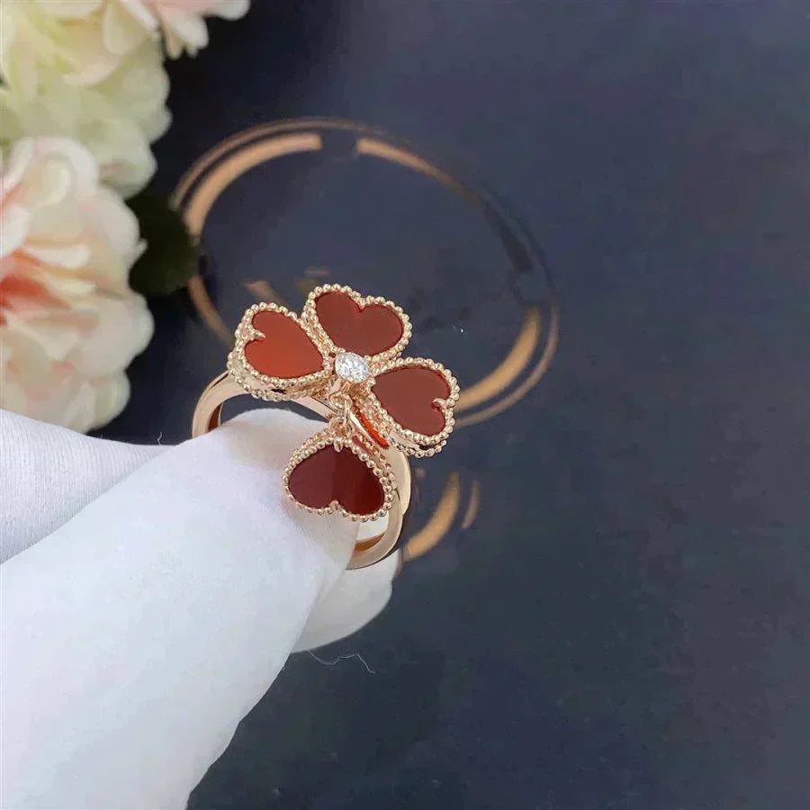 [Royal Top]SWEET CLOVER CARNELIAN RING