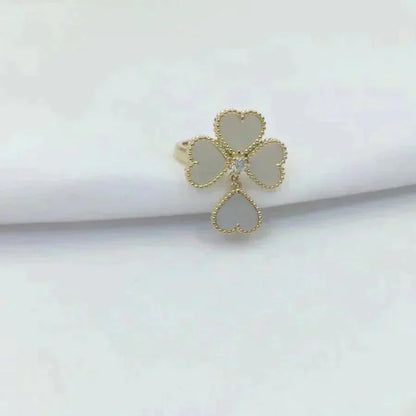 [Royal Top]SWEET CLOVER WHITE MOP RING