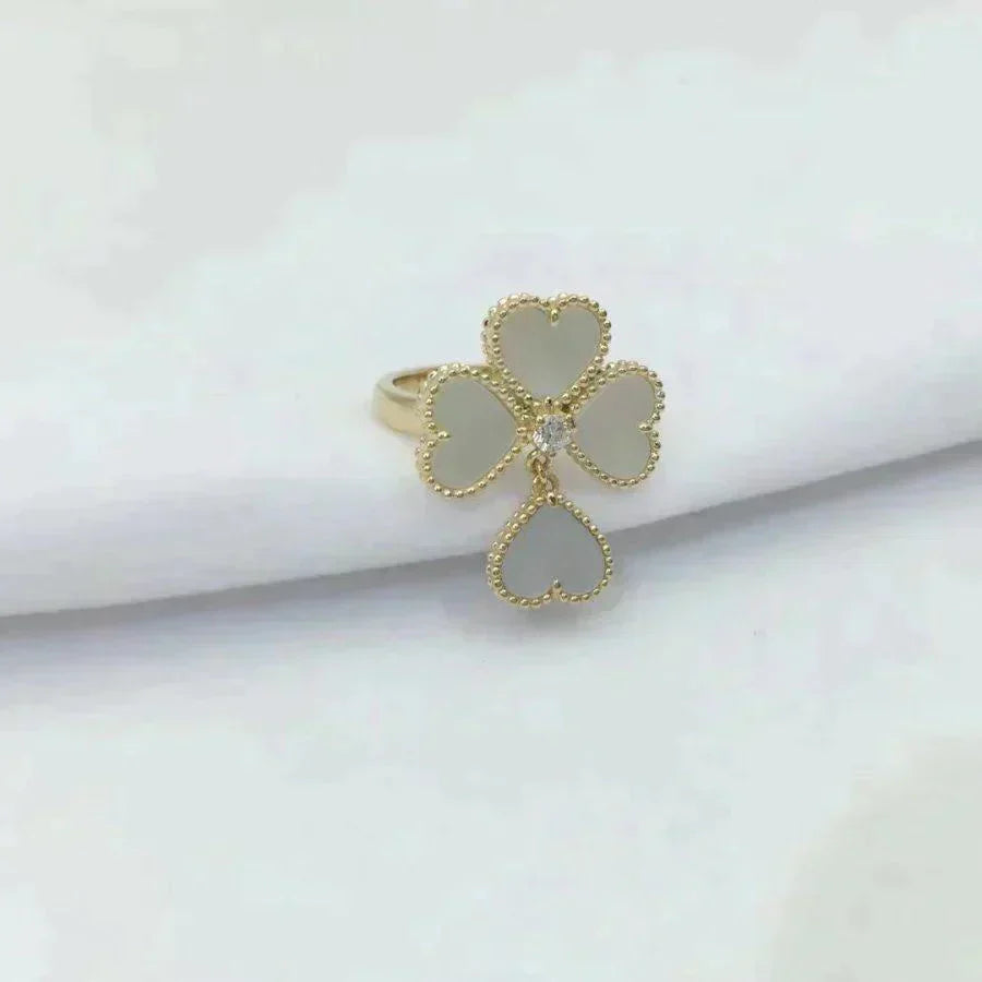 [Royal Top]SWEET CLOVER WHITE MOP RING