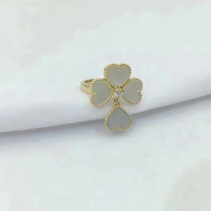 [Royal Top]SWEET CLOVER WHITE MOP RING
