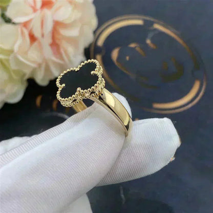 [Royal Top]CLOVER ONYX RING