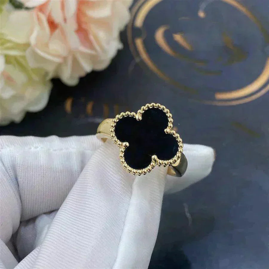 [Royal Top]CLOVER ONYX RING
