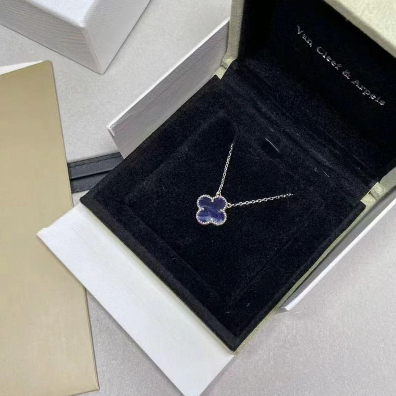[Royal Top]CLOVER 15MM PIETERSITE NECKLACE SILVER