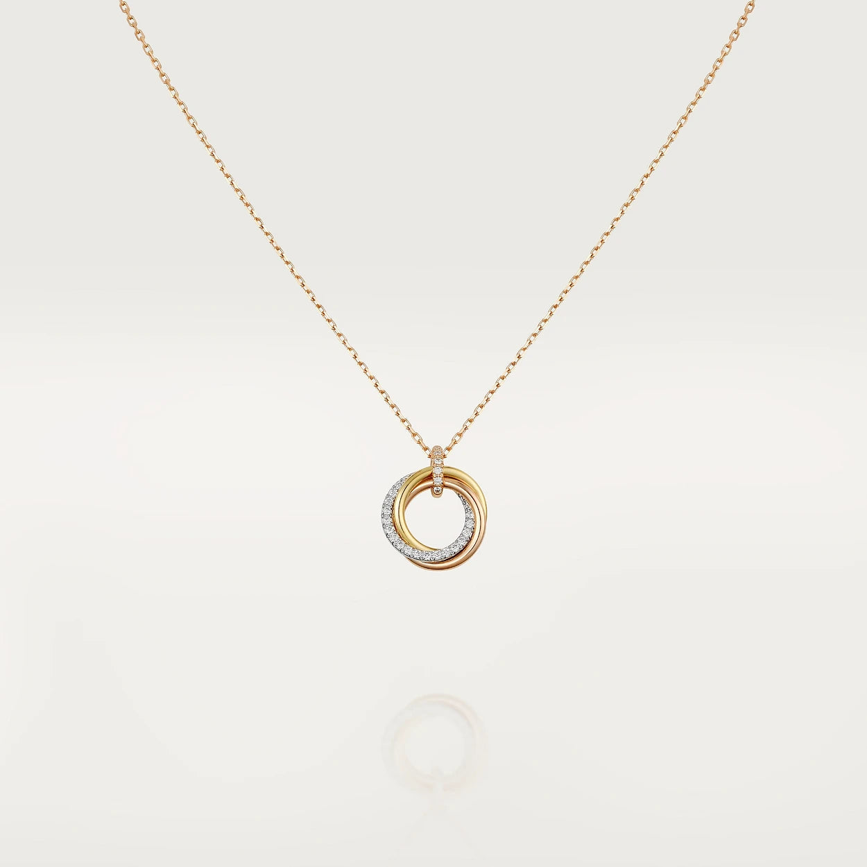 [Royal Top]TRINITY NECKLACE SILVER GOLD PINK GOLD DIAMONDS