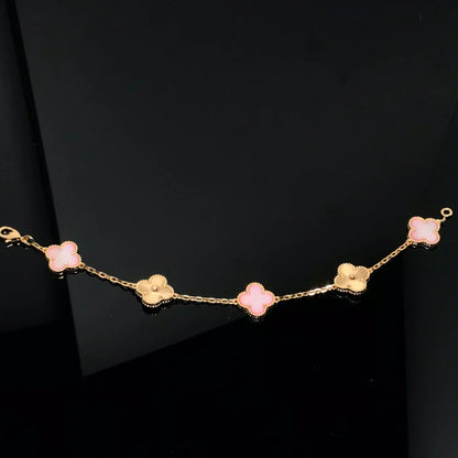 [Royal Top] CLOVER 5 MOTIFS  PINK MOP BRACELET COLLECTION