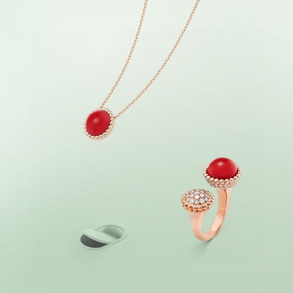 [Royal Top]PERLEE COULEURS DIAMOND ROSE GOLD BETWEEN THE FINGER RING