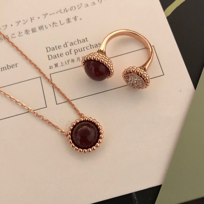 [Royal Top]PERLEE COULEURS DIAMOND ROSE GOLD BETWEEN THE FINGER RING
