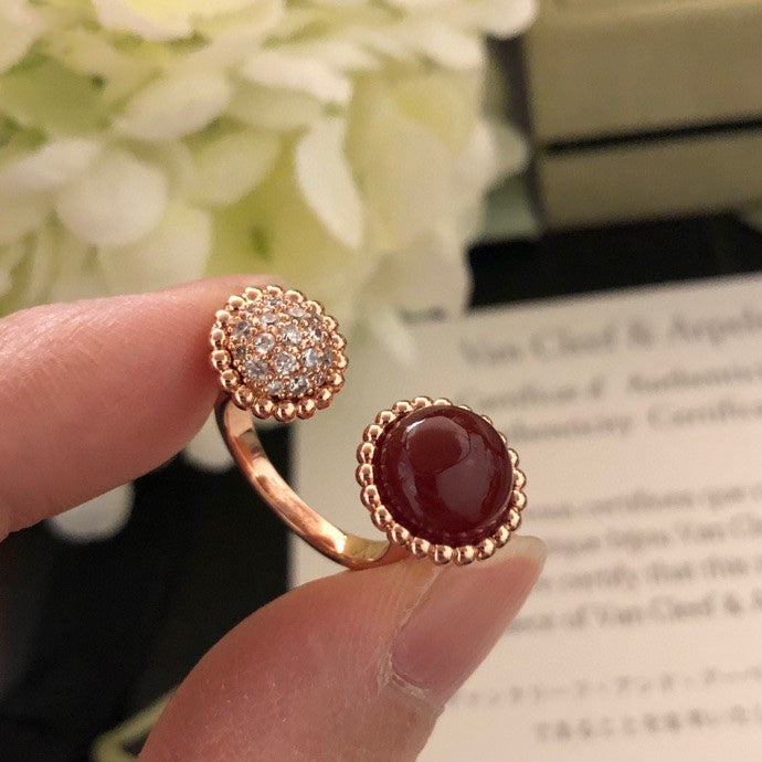 [Royal Top]PERLEE COULEURS DIAMOND ROSE GOLD BETWEEN THE FINGER RING