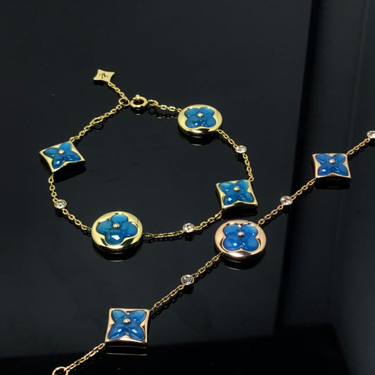 [Royal Top]STAR AND SUN 4 MOTIF BLUE BRACELET