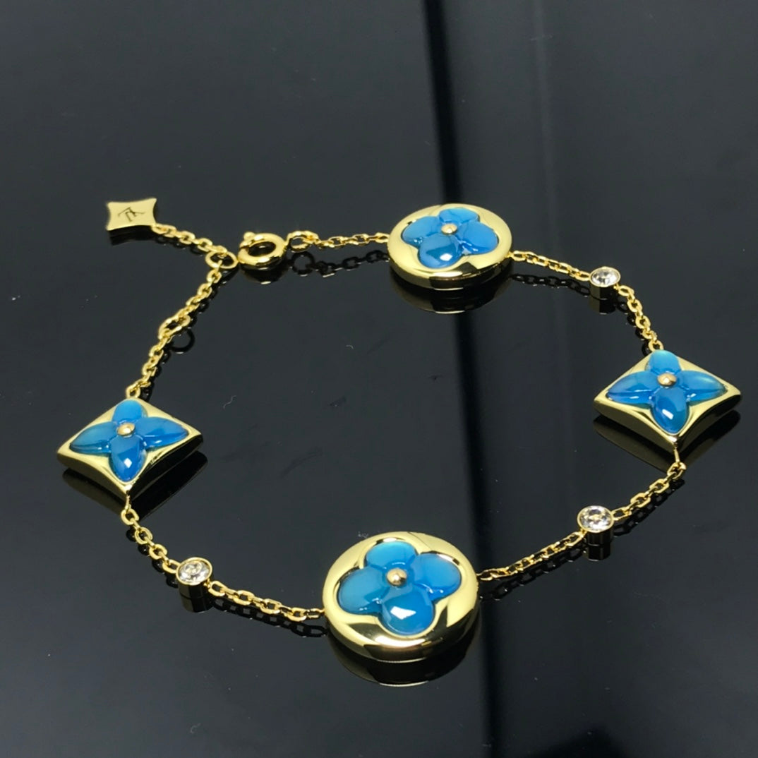 [Royal Top]STAR AND SUN 4 MOTIF BLUE BRACELET