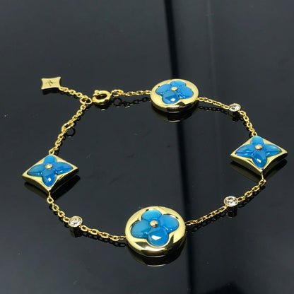 [Royal Top]STAR AND SUN 4 MOTIF BLUE BRACELET