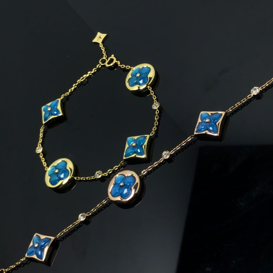 [Royal Top]STAR AND SUN 4 MOTIF BLUE BRACELET