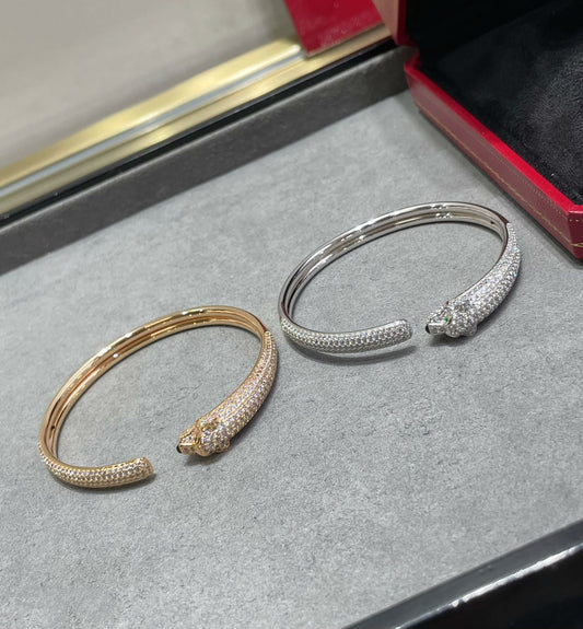 [Royal Top]PANTHERE FULL DIAMOND OPEN BRACELET