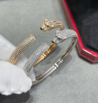 [Royal Top]PANTHERE FULL DIAMOND OPEN BRACELET