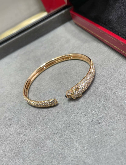 [Royal Top]PANTHERE FULL DIAMOND OPEN BRACELET