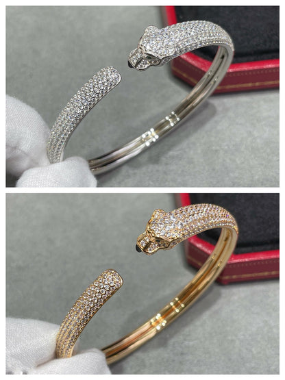 [Royal Top]PANTHERE FULL DIAMOND OPEN BRACELET
