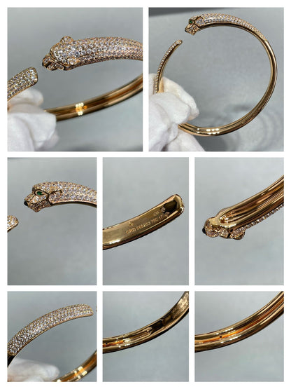 [Royal Top]PANTHERE FULL DIAMOND OPEN BRACELET
