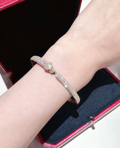 [Royal Top]PANTHERE FULL DIAMOND OPEN BRACELET