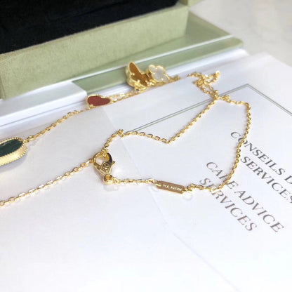 [Royal Top]LUCKY SPRING 4 MOTIFS ROSE GOLD NECKLACE