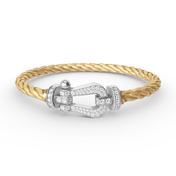 [Royal Top]FORCE LARGE HORSESHOE FULL DIAMOND BRACELET SILVER