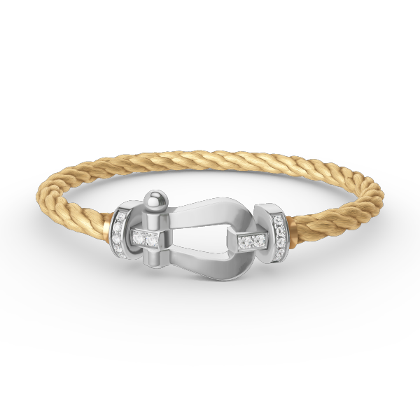 [Royal Top]FORCE LARGE HORSESHOE HALF DIAMOND BRACELET SILVER