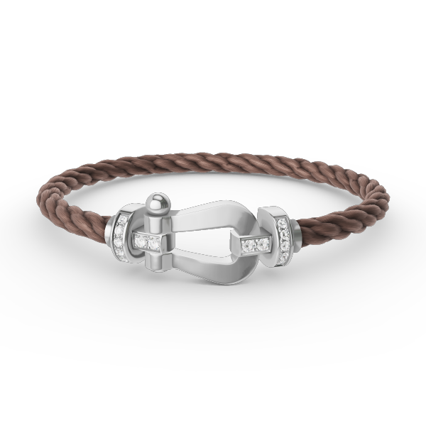[Royal Top]FORCE LARGE HORSESHOE HALF DIAMOND BRACELET SILVER