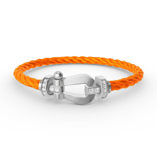 [Royal Top]FORCE LARGE HORSESHOE HALF DIAMOND BRACELET SILVER