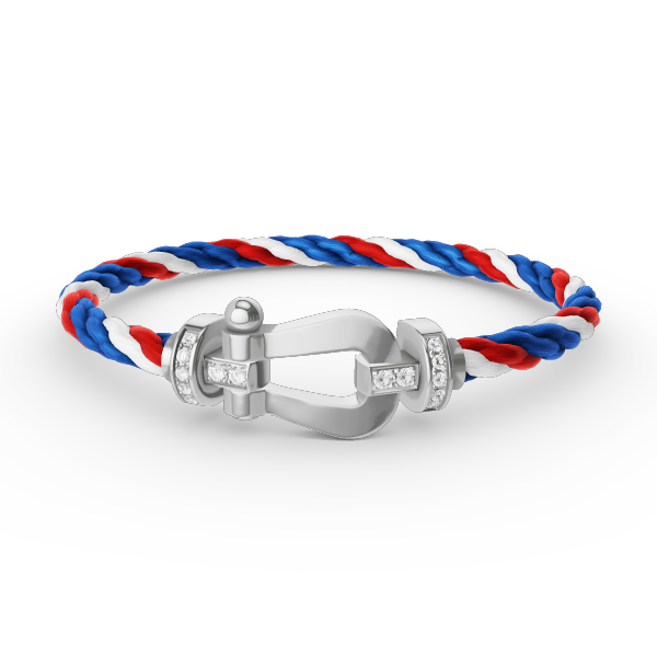 [Royal Top]FORCE LARGE HORSESHOE HALF DIAMOND BRACELET SILVER