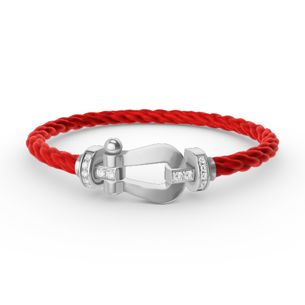 [Royal Top]FORCE LARGE HORSESHOE HALF DIAMOND BRACELET SILVER
