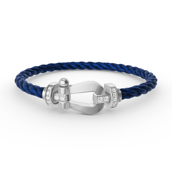 [Royal Top]FORCE LARGE HORSESHOE HALF DIAMOND BRACELET SILVER