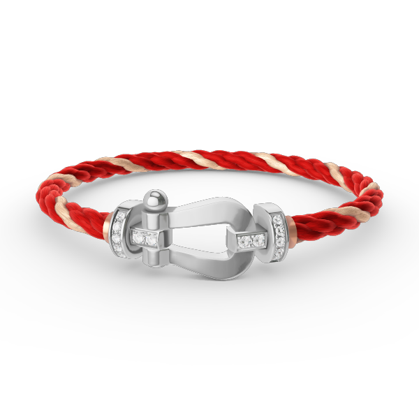 [Royal Top]FORCE LARGE HORSESHOE HALF DIAMOND BRACELET SILVER