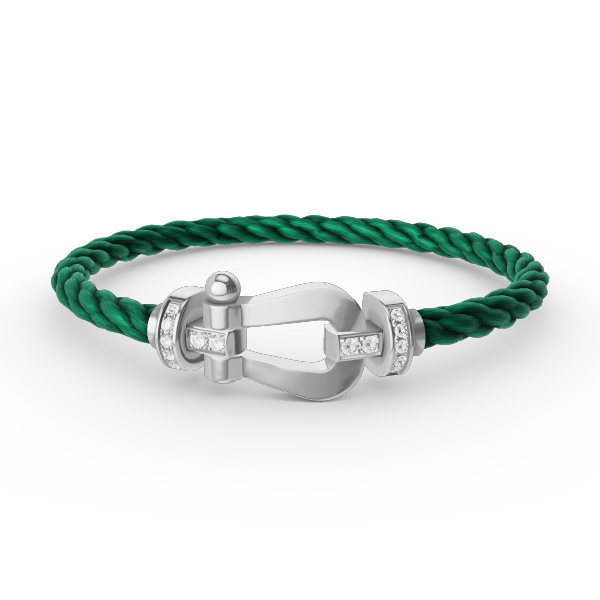 [Royal Top]FORCE LARGE HORSESHOE HALF DIAMOND BRACELET SILVER