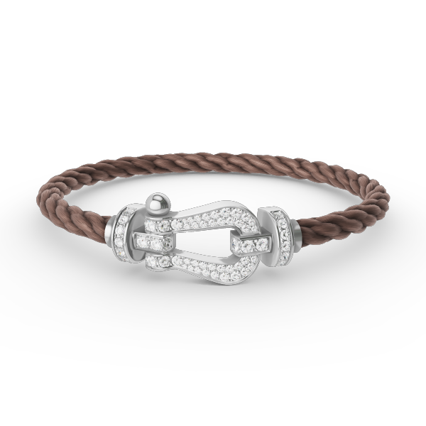[Royal Top]FORCE LARGE HORSESHOE FULL DIAMOND BRACELET SILVER