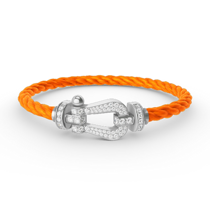 [Royal Top]FORCE LARGE HORSESHOE FULL DIAMOND BRACELET SILVER