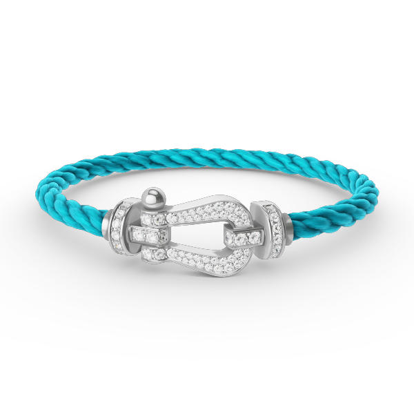 [Royal Top]FORCE LARGE HORSESHOE FULL DIAMOND BRACELET SILVER