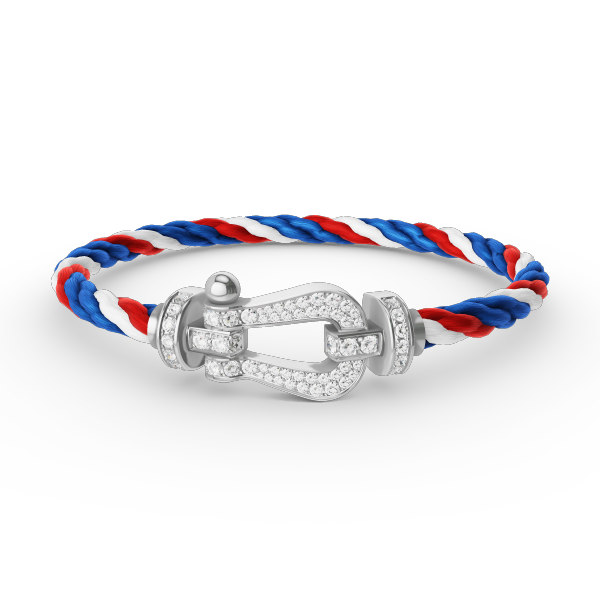 [Royal Top]FORCE LARGE HORSESHOE FULL DIAMOND BRACELET SILVER