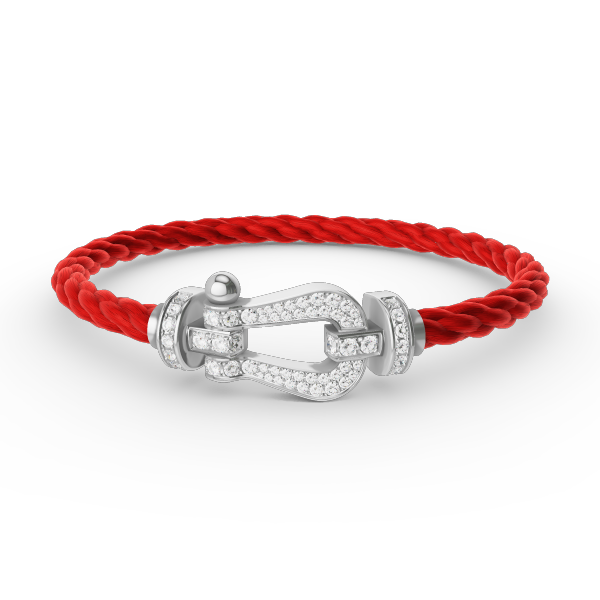 [Royal Top]FORCE LARGE HORSESHOE FULL DIAMOND BRACELET SILVER