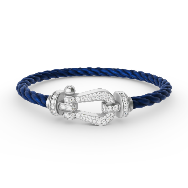 [Royal Top]FORCE LARGE HORSESHOE FULL DIAMOND BRACELET SILVER