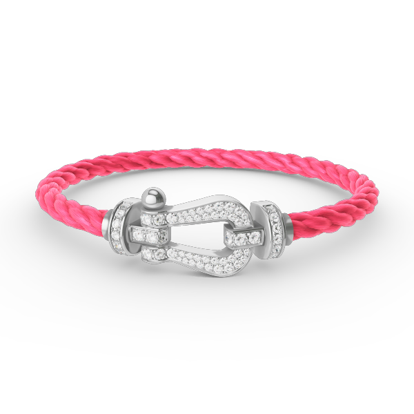 [Royal Top]FORCE LARGE HORSESHOE FULL DIAMOND BRACELET SILVER