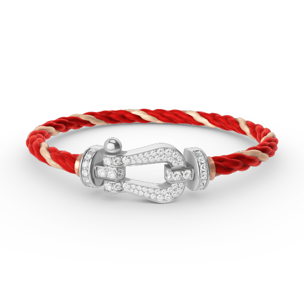 [Royal Top]FORCE LARGE HORSESHOE FULL DIAMOND BRACELET SILVER