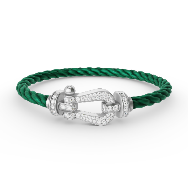 [Royal Top]FORCE LARGE HORSESHOE FULL DIAMOND BRACELET SILVER