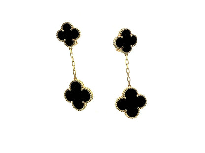 [Royal Top]CLOVER 2 MOTIFS  EARRINGS (MULTIPLE CHOICESC
